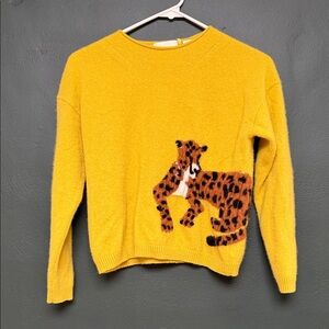 Yellow Leopard Sweater